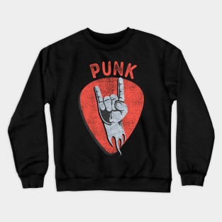 Punk Rock El Diablo Hand Sign Rocker Crewneck Sweatshirt